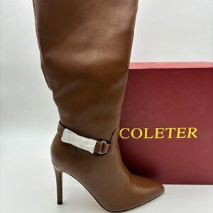 Coleter Knee High Stiletto Boot Brown Matte Womens US 6 Style 666-19